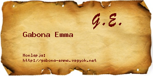 Gabona Emma névjegykártya