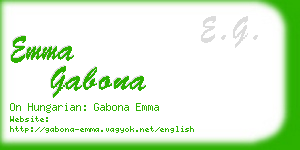 emma gabona business card